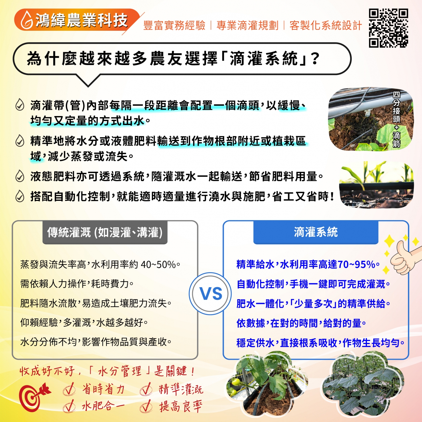 為何現在越來越多農友轉用「滴灌系統」